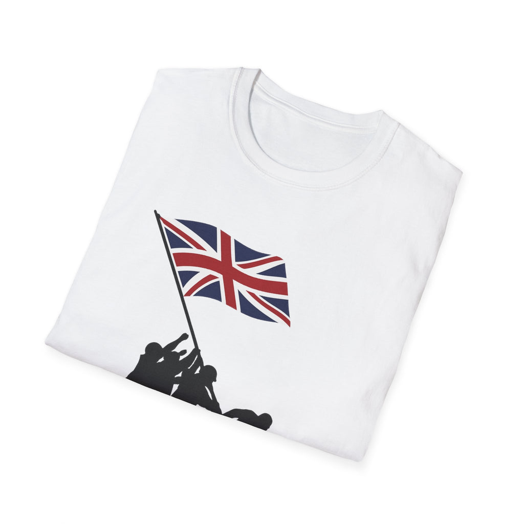 Raising Our Colours T-Shirt (no slogan) — British Flag Patriotic Tee