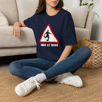 Men at Work Roadside Sign T-Shirt — British Humour T-Shirt - Our Colours