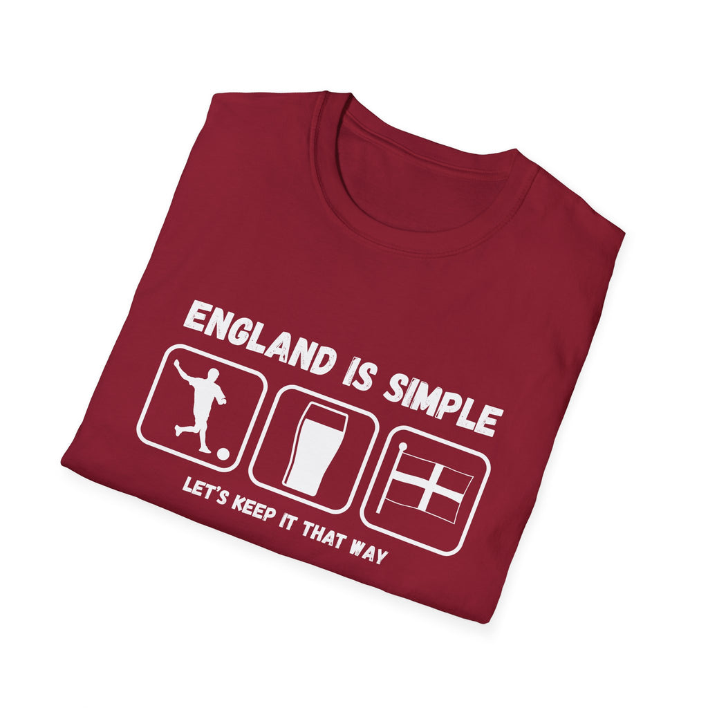 England Is Simple T-Shirt — Football, Pint & Flag Tee (Let’s Keep It That Way)