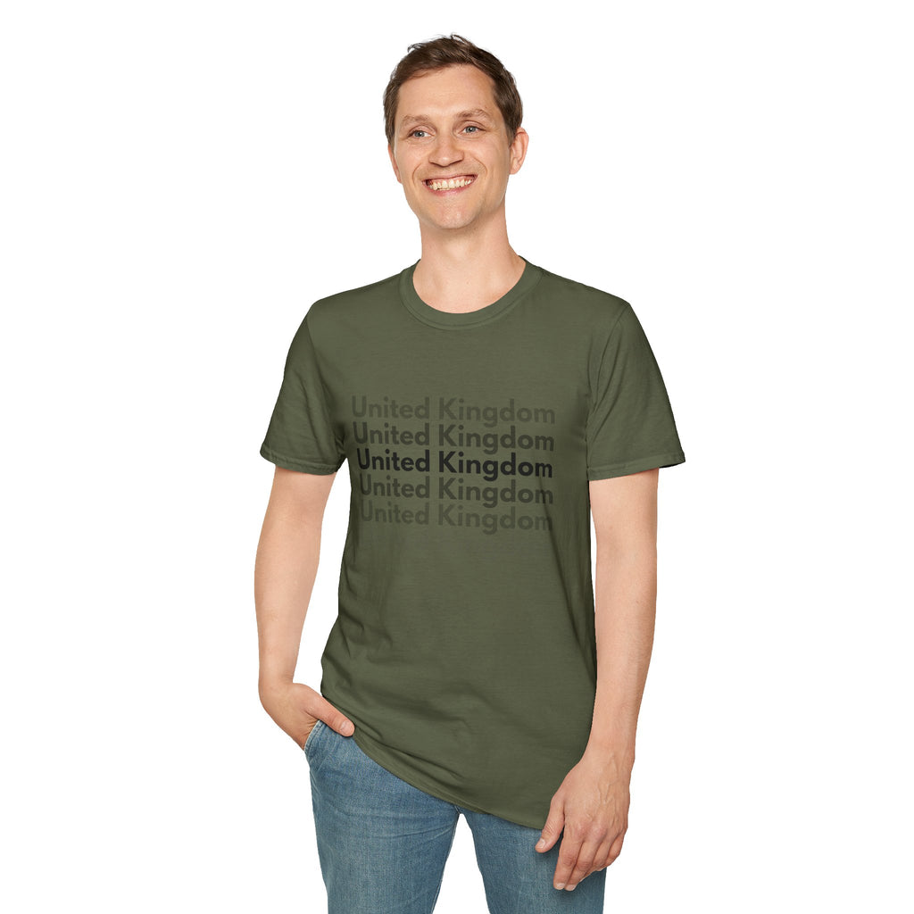 United Kingdom Repeat Text T-Shirt