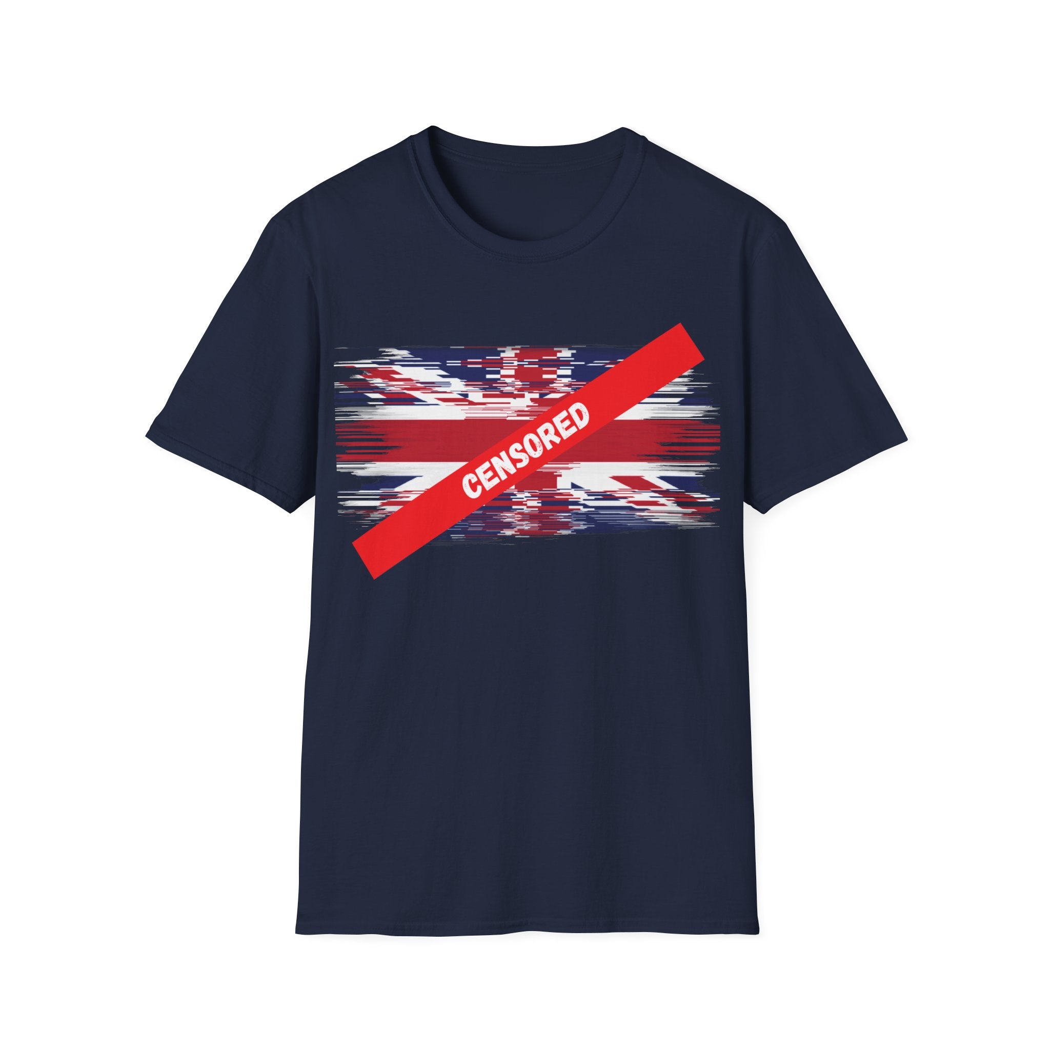 Censored Union Jack T-Shirt — British Political Flag Tee