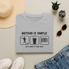 Britain Is Simple — British Humour T-Shirt  T-Shirt (Football, Pint & Union Jack Design)