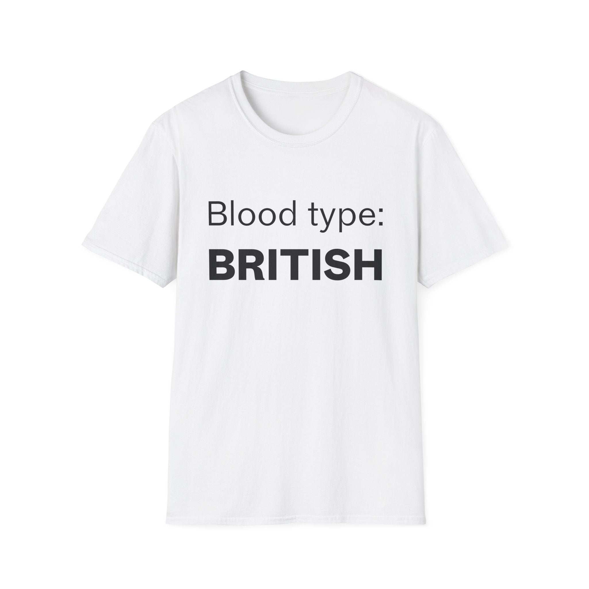 Blood Type: BRITISH T‑Shirt — Funny British Pride Tee