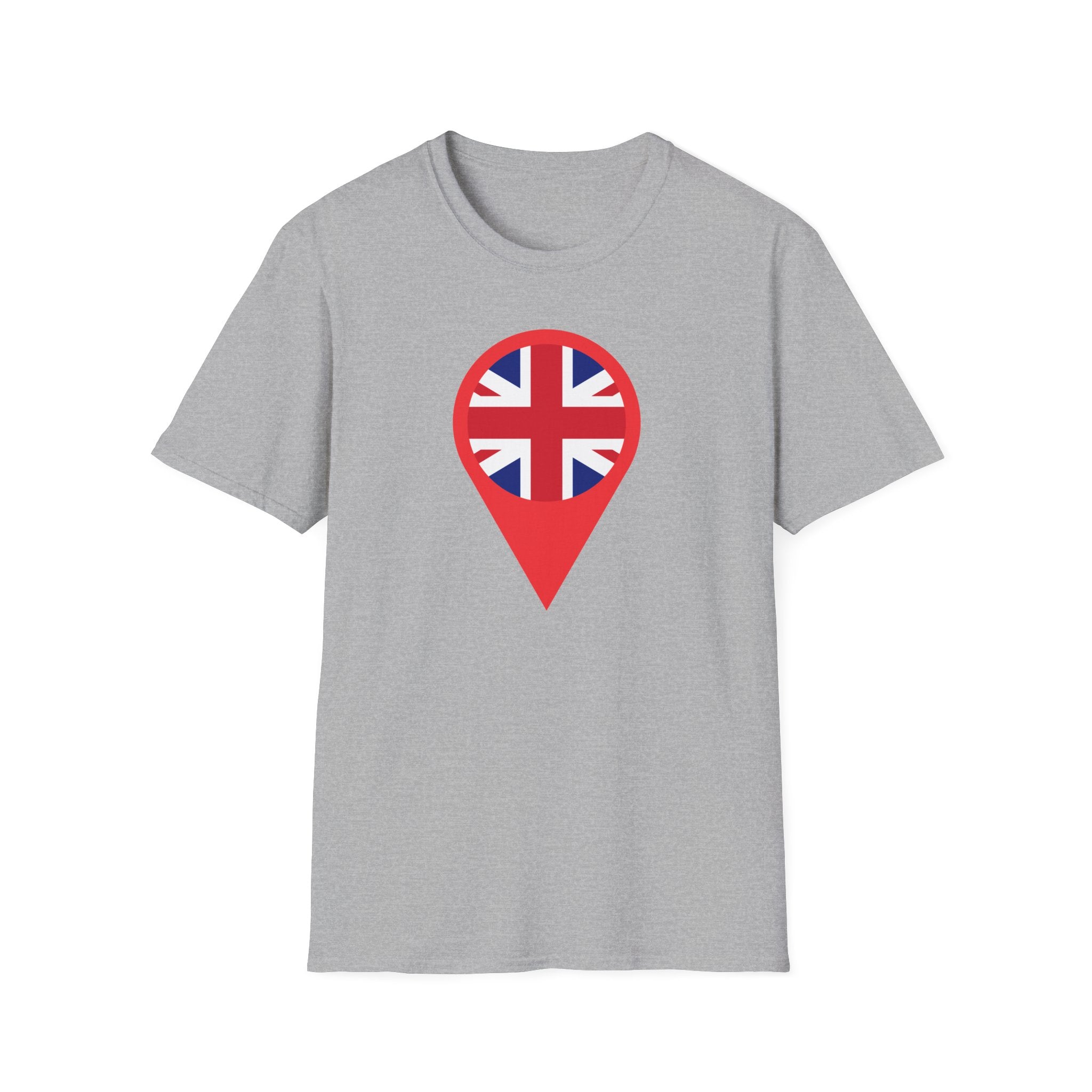 Union Jack Map Pin T-Shirt — British Patriotic Tee