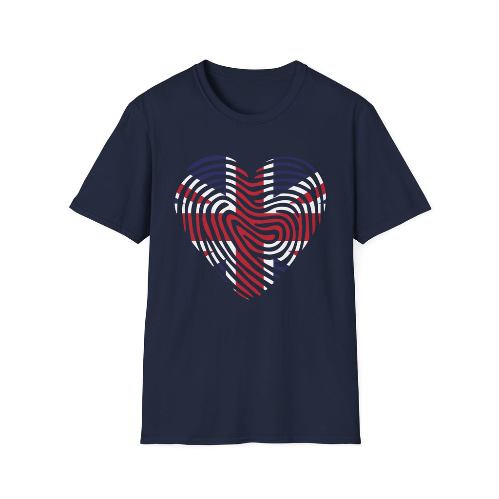 Union Jack Heart Fingerprint T-Shirt — British Patriot Tee