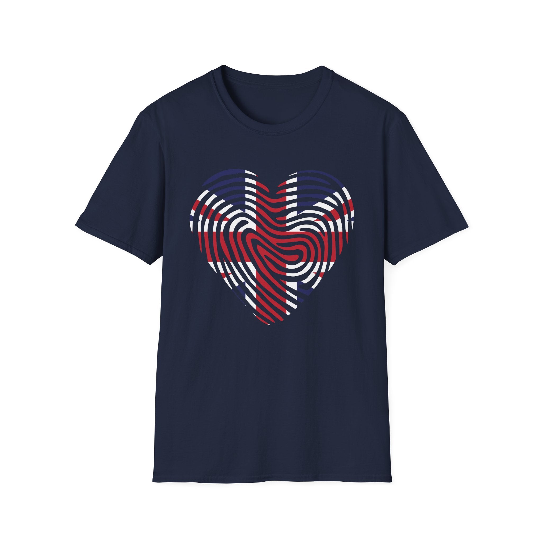Union Jack Heart Fingerprint T-Shirt — British Patriot Tee