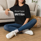 Blood Type: BRITISH T‑Shirt — Funny British Pride Tee