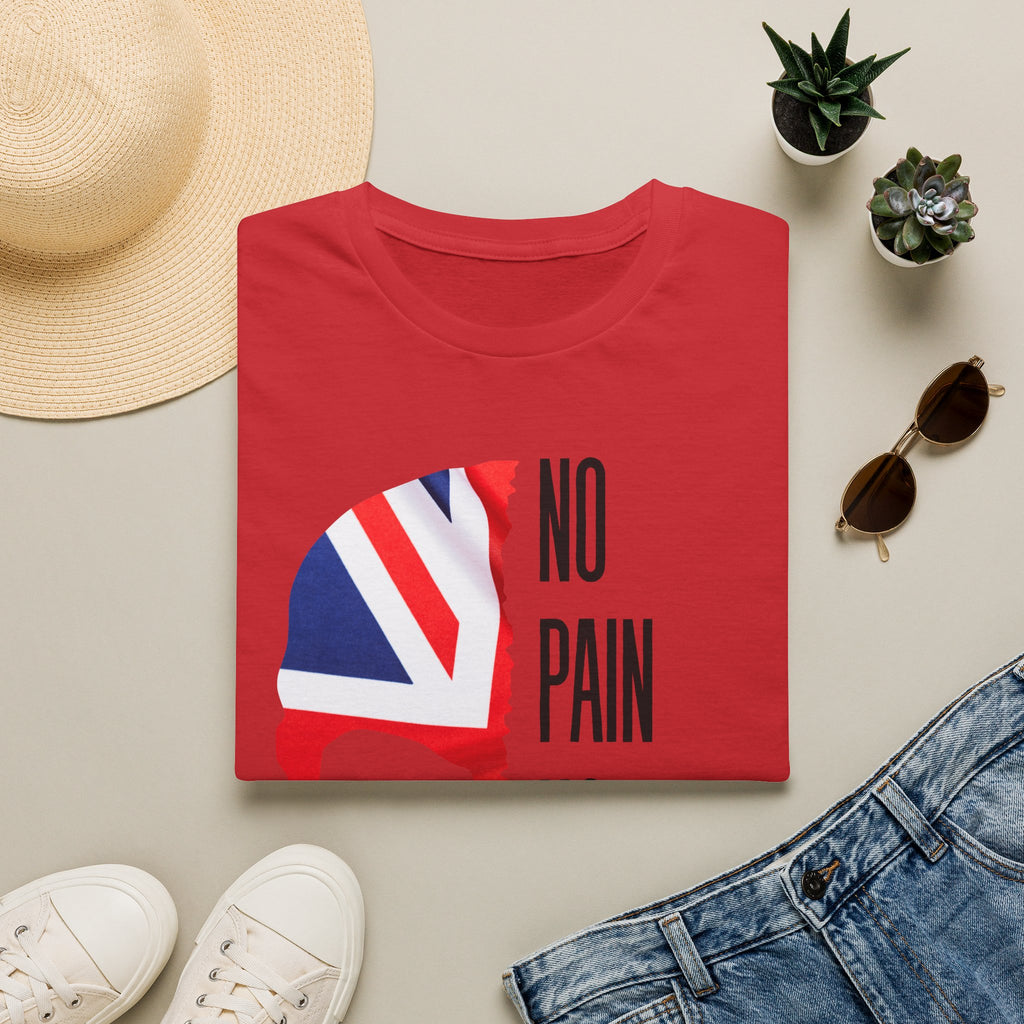 T-Shirt — "No Pain No Britain" Union Jack Skull Graphic Tee
