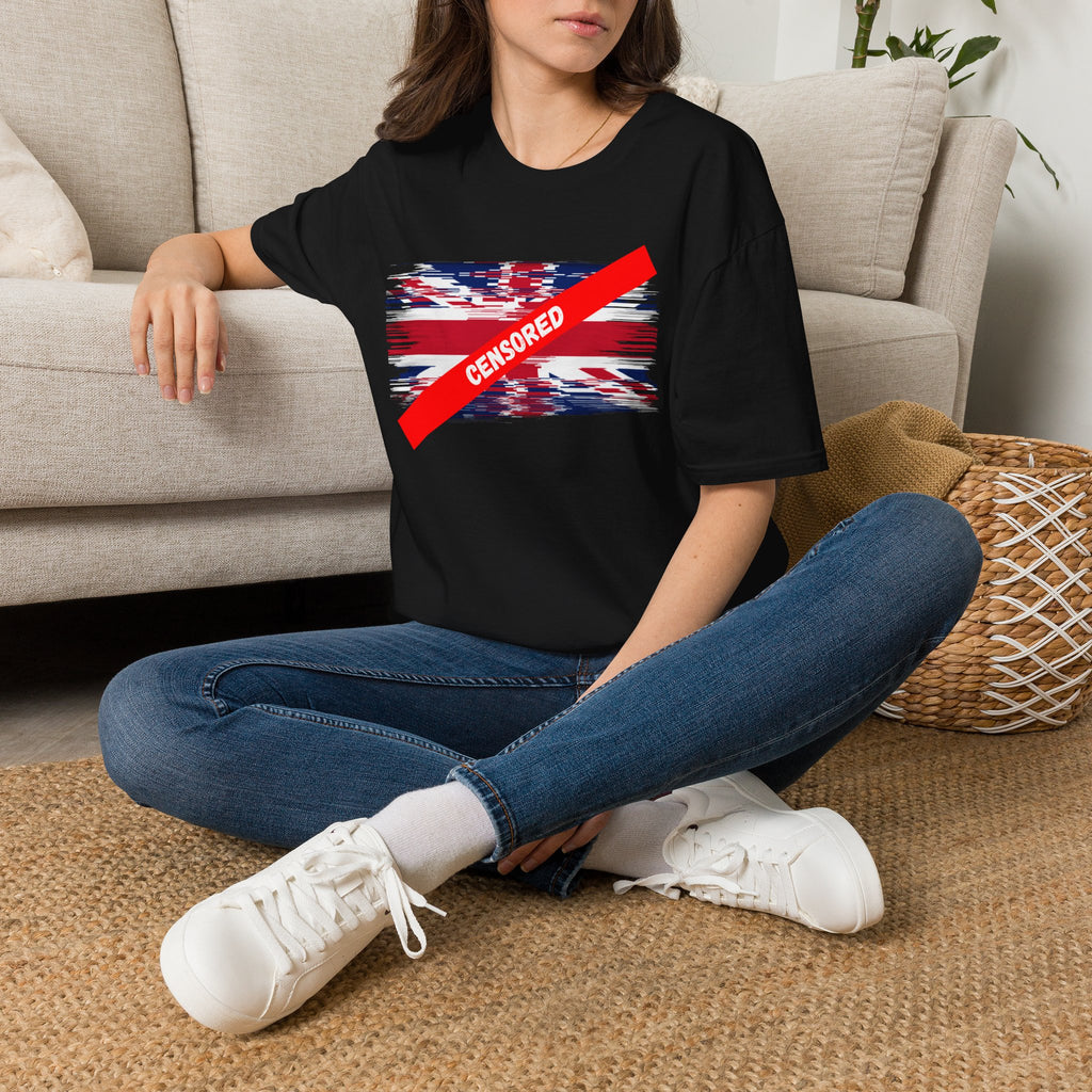 Censored Union Jack T-Shirt — British Political Flag Tee