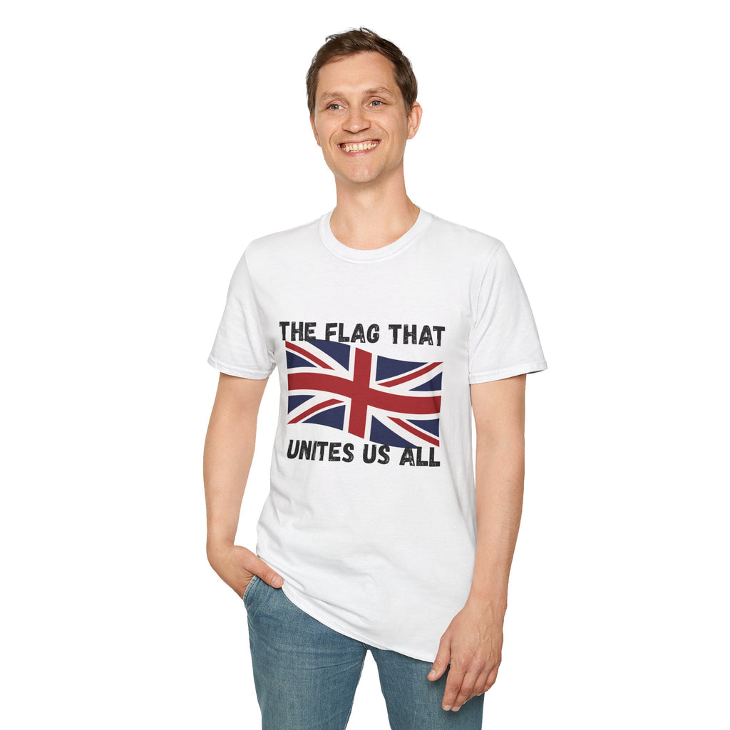 Union Jack T-Shirt — "The Flag That Unites Us All" British Patriotic Tee