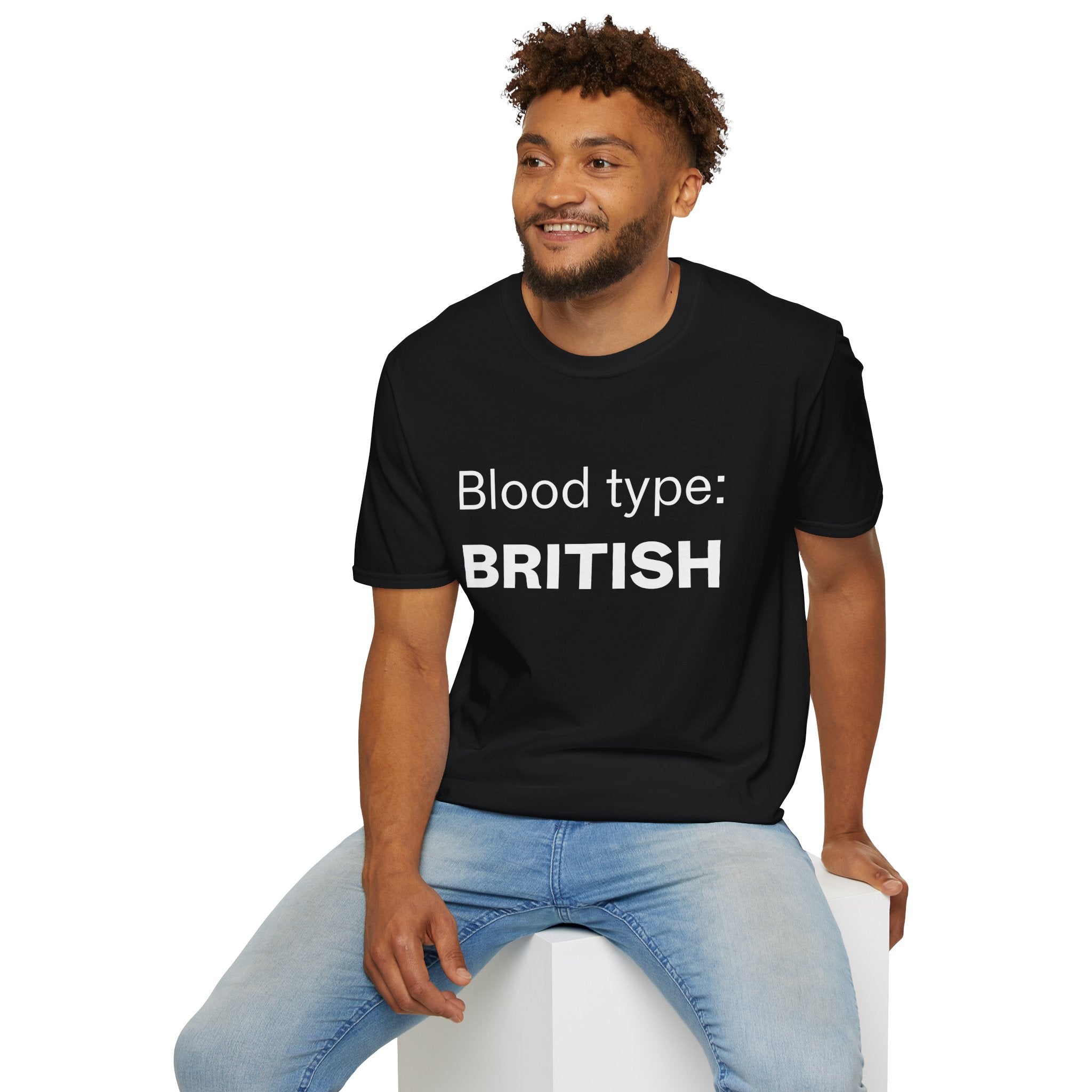 Blood Type: BRITISH T‑Shirt — Funny British Pride Tee