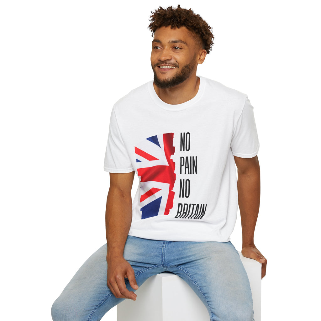 T-Shirt — "No Pain No Britain" Union Jack Graphic