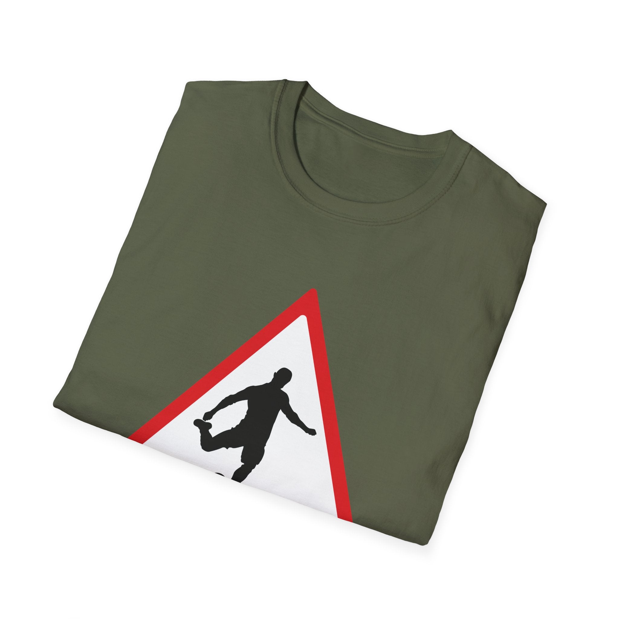 Men at Work Roadside Sign T-Shirt — British Humour T-Shirt