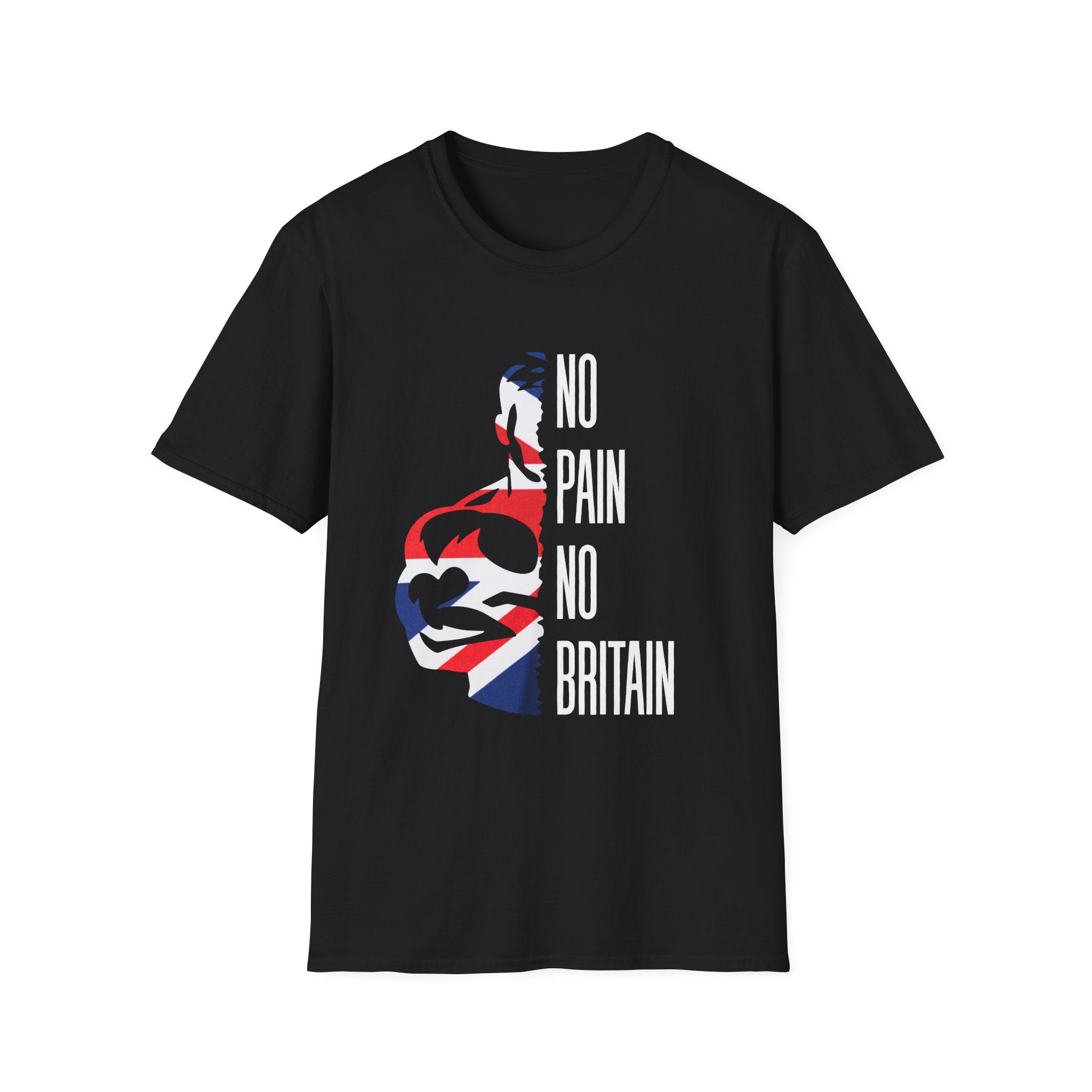 T-Shirt — "No Pain No Britain" British Flag Fitness