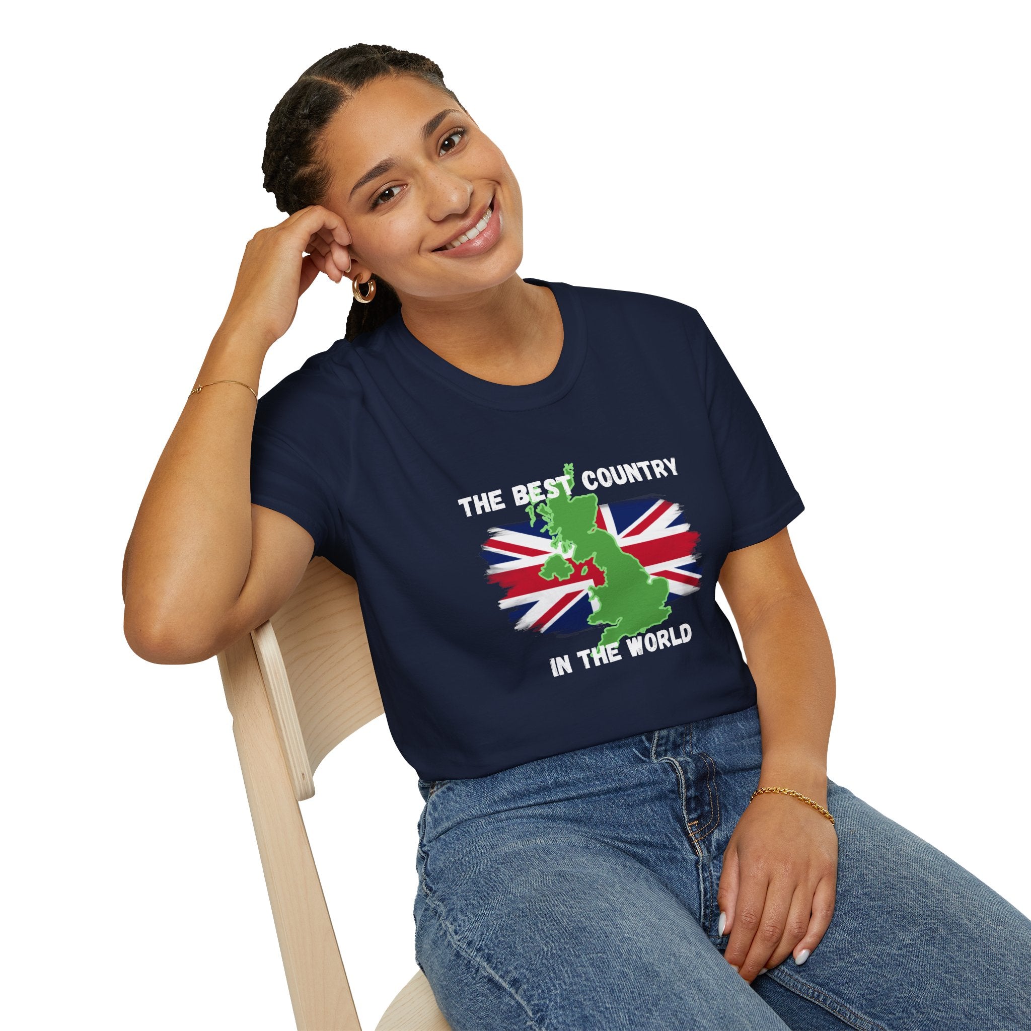 British Patriot T-Shirt — “The Best Country in the World” Union Jack Map