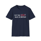 Put the Brit Back in Britain T-Shirt — Patriotic British Flag Slogan Tee