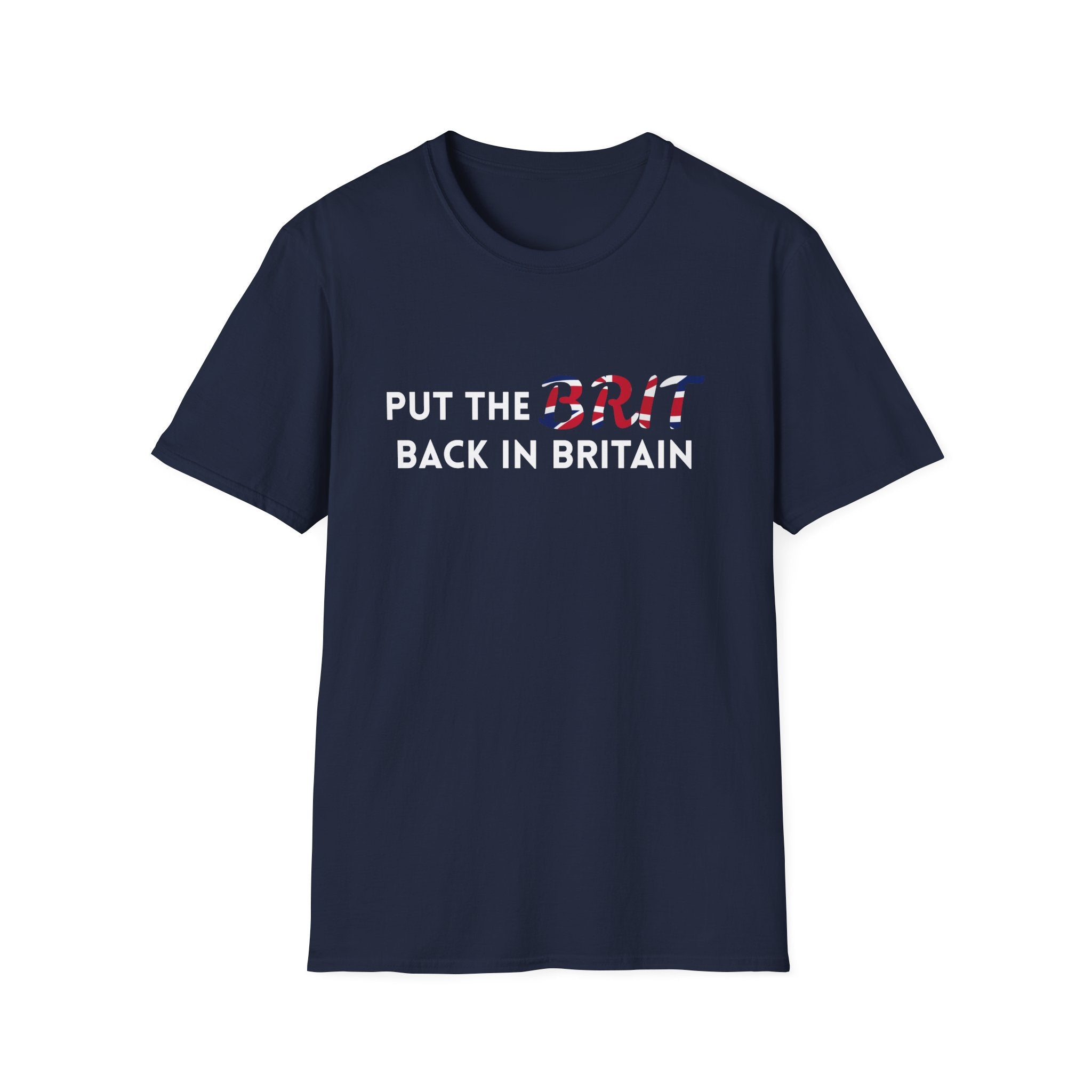 Put the Brit Back in Britain T-Shirt — Patriotic British Flag Slogan Tee