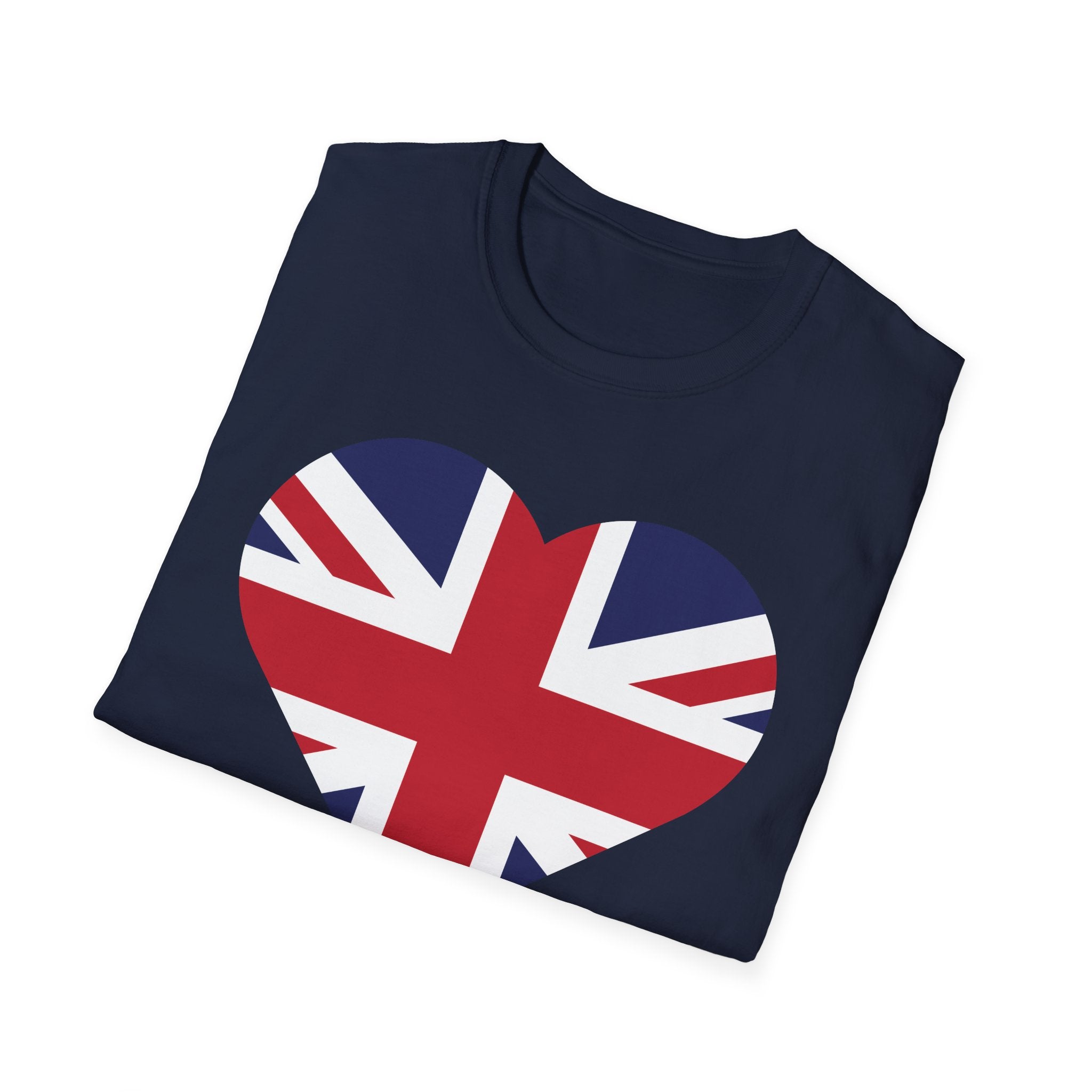 British Heart Flag T-Shirt — Union Jack Heart Patriotic Tee