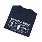 England Is Simple T-Shirt — Football, Pint & Flag Tee (Let’s Keep It That Way)