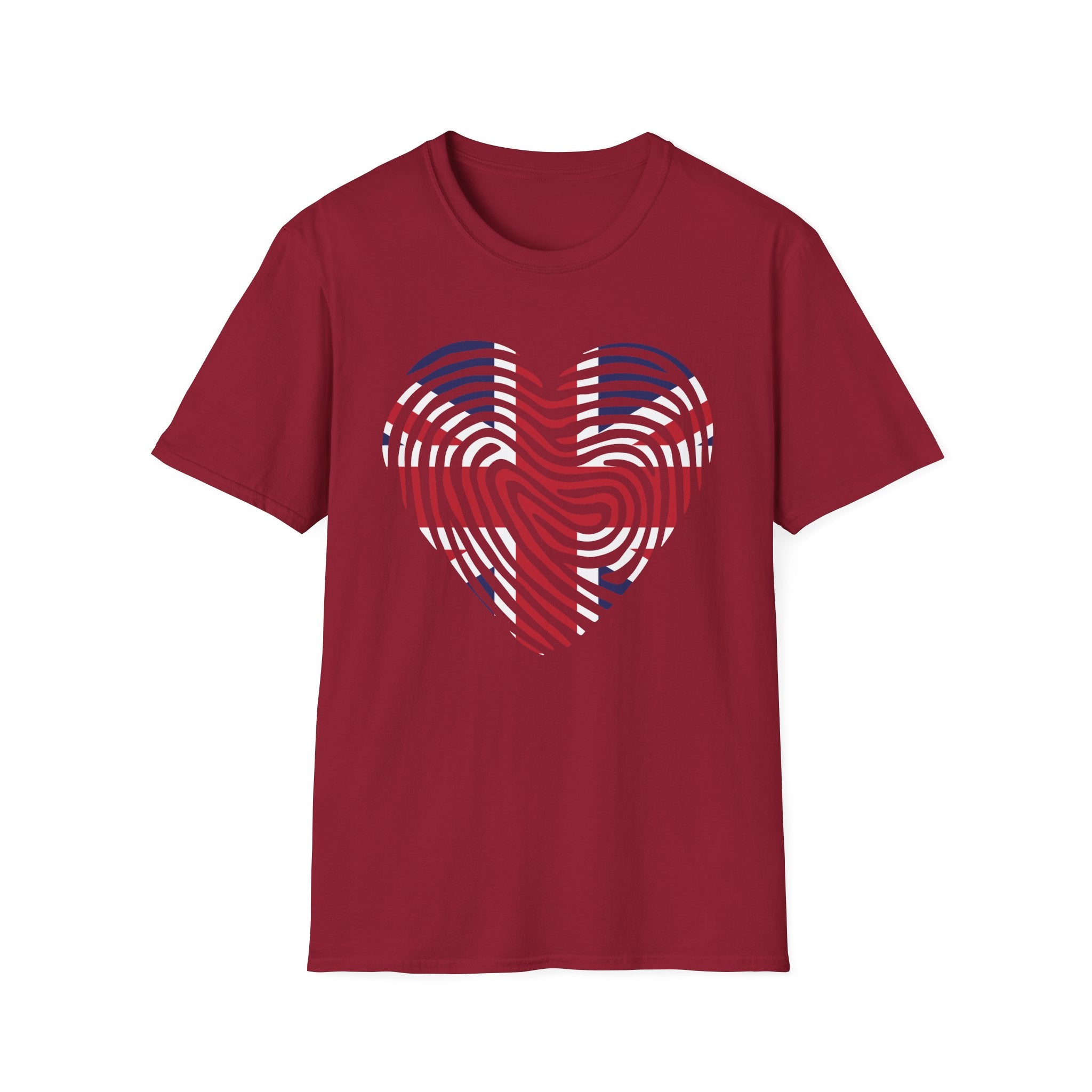 Union Jack Heart Fingerprint T-Shirt — British Patriot Tee