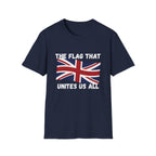 Union Jack T-Shirt — "The Flag That Unites Us All" British Patriotic Tee