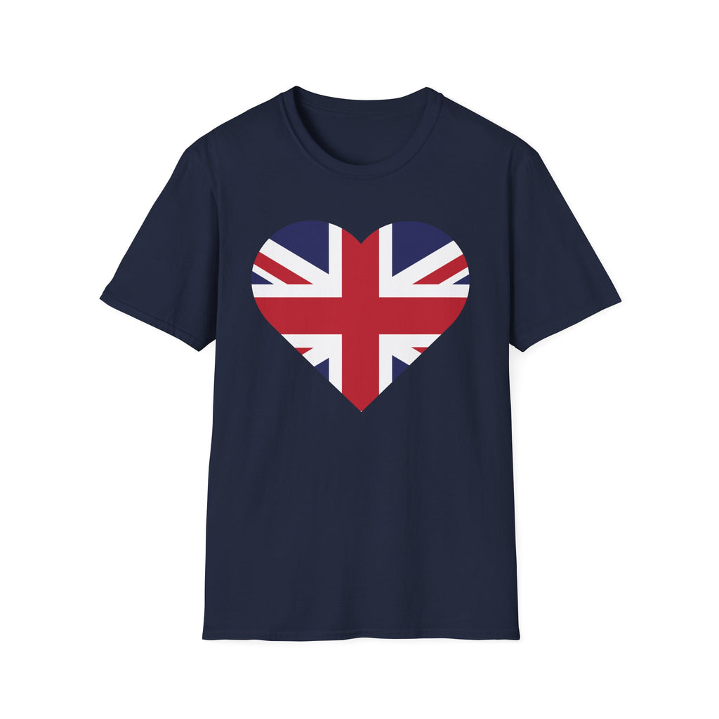 British Heart Flag T-Shirt — Union Jack Heart Patriotic Tee