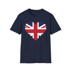 British Heart Flag T-Shirt — Union Jack Heart Patriotic Tee