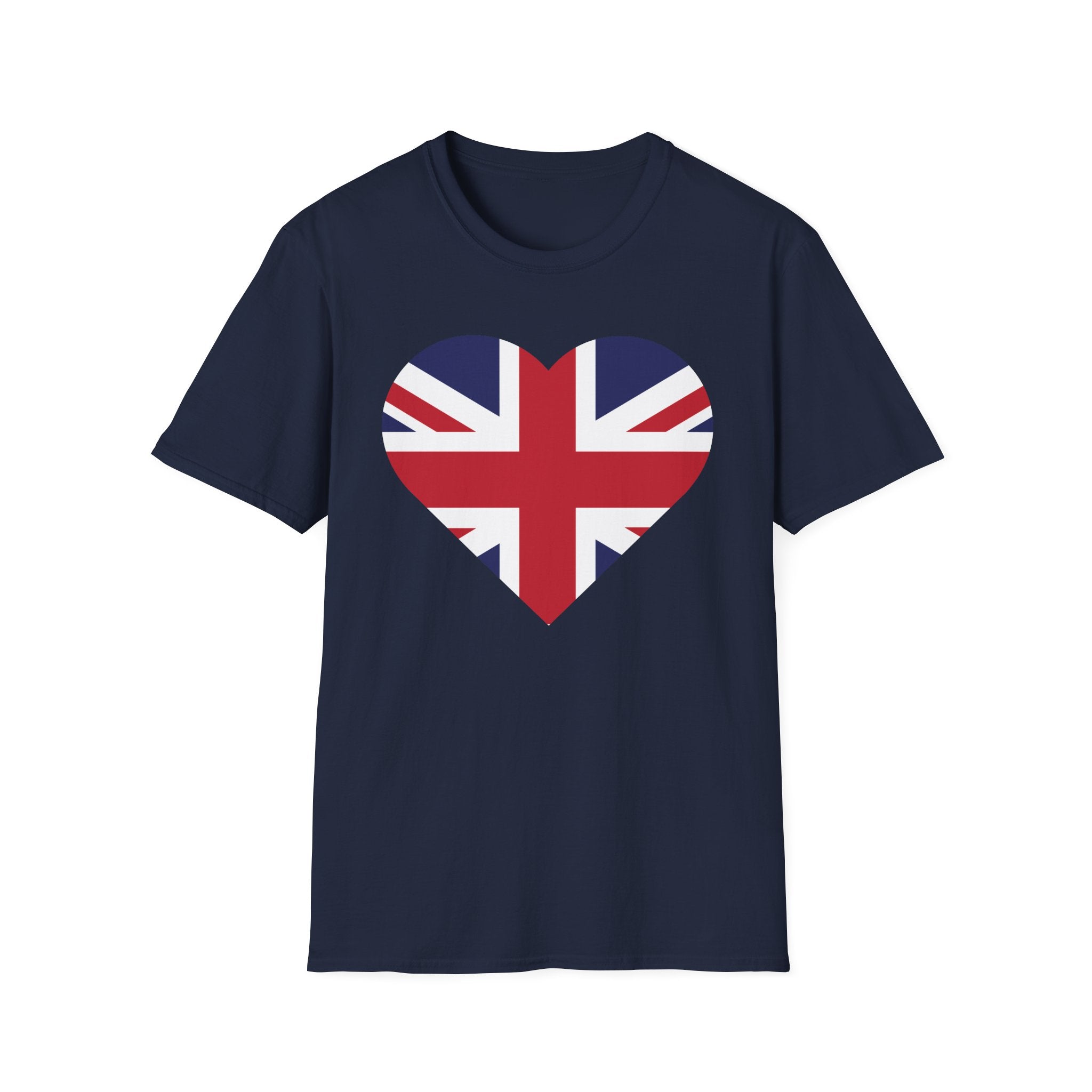 British Heart Flag T-Shirt — Union Jack Heart Patriotic Tee