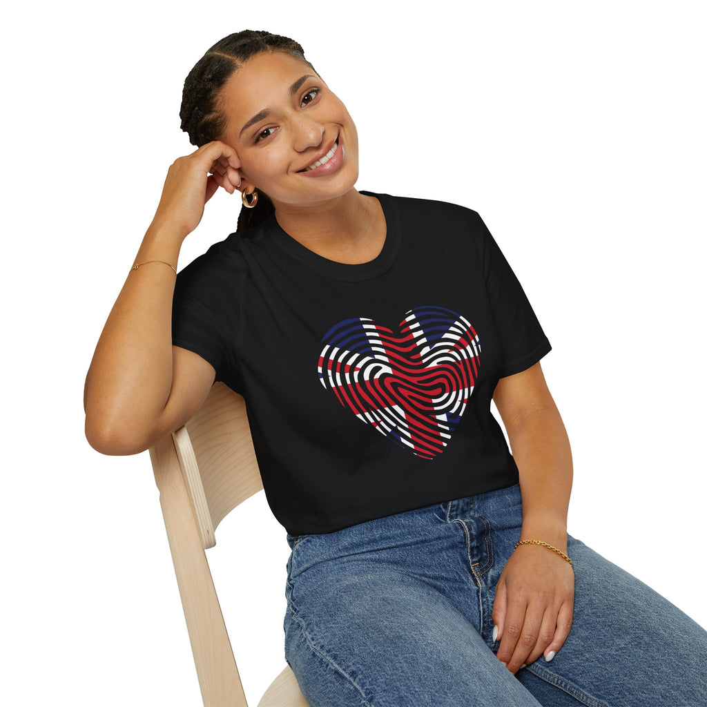 Union Jack Heart Fingerprint T-Shirt — British Patriot Tee - Our Colours