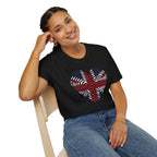 Union Jack Heart Fingerprint T-Shirt — British Patriot Tee - Our Colours