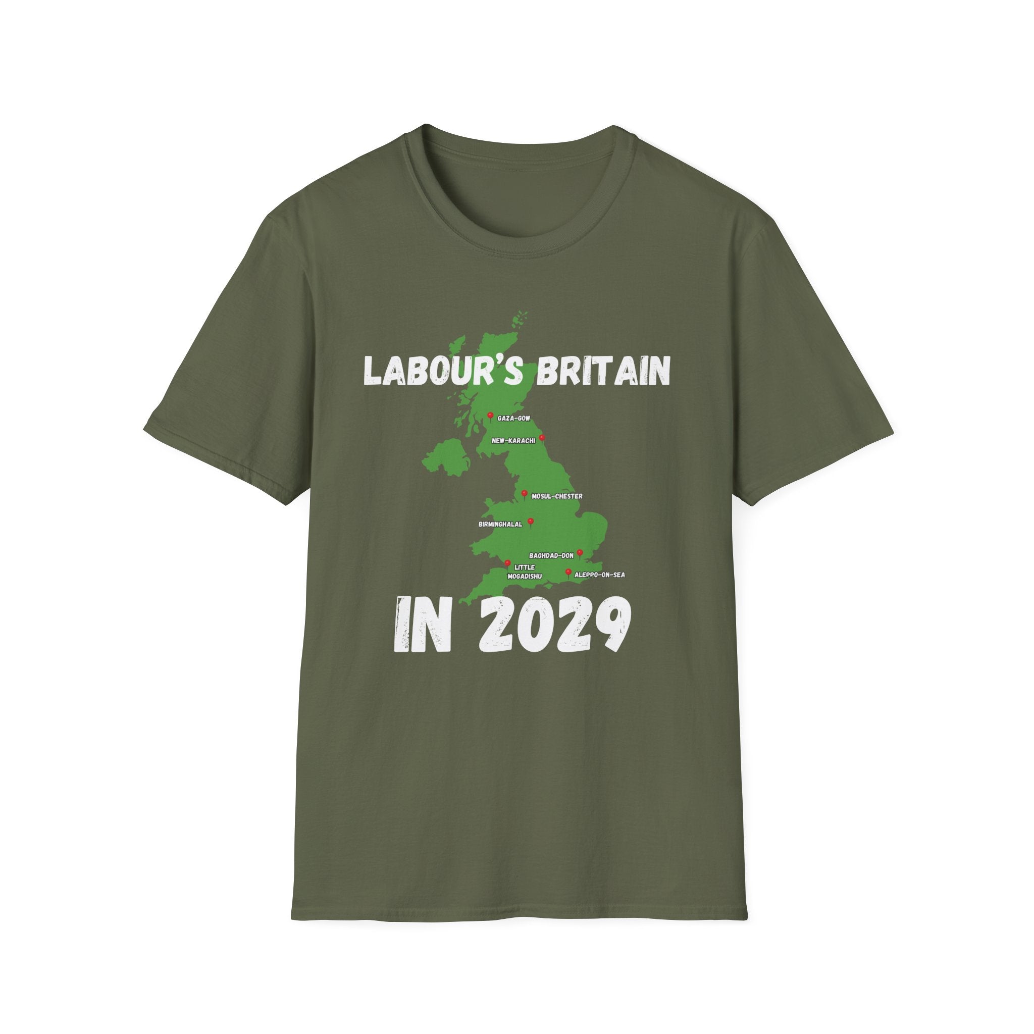 Political T-Shirt — "Labour's Britain in 2029" UK Map Parody