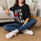 T-Shirt — "No Pain No Britain" Patriotic Lion Graphic