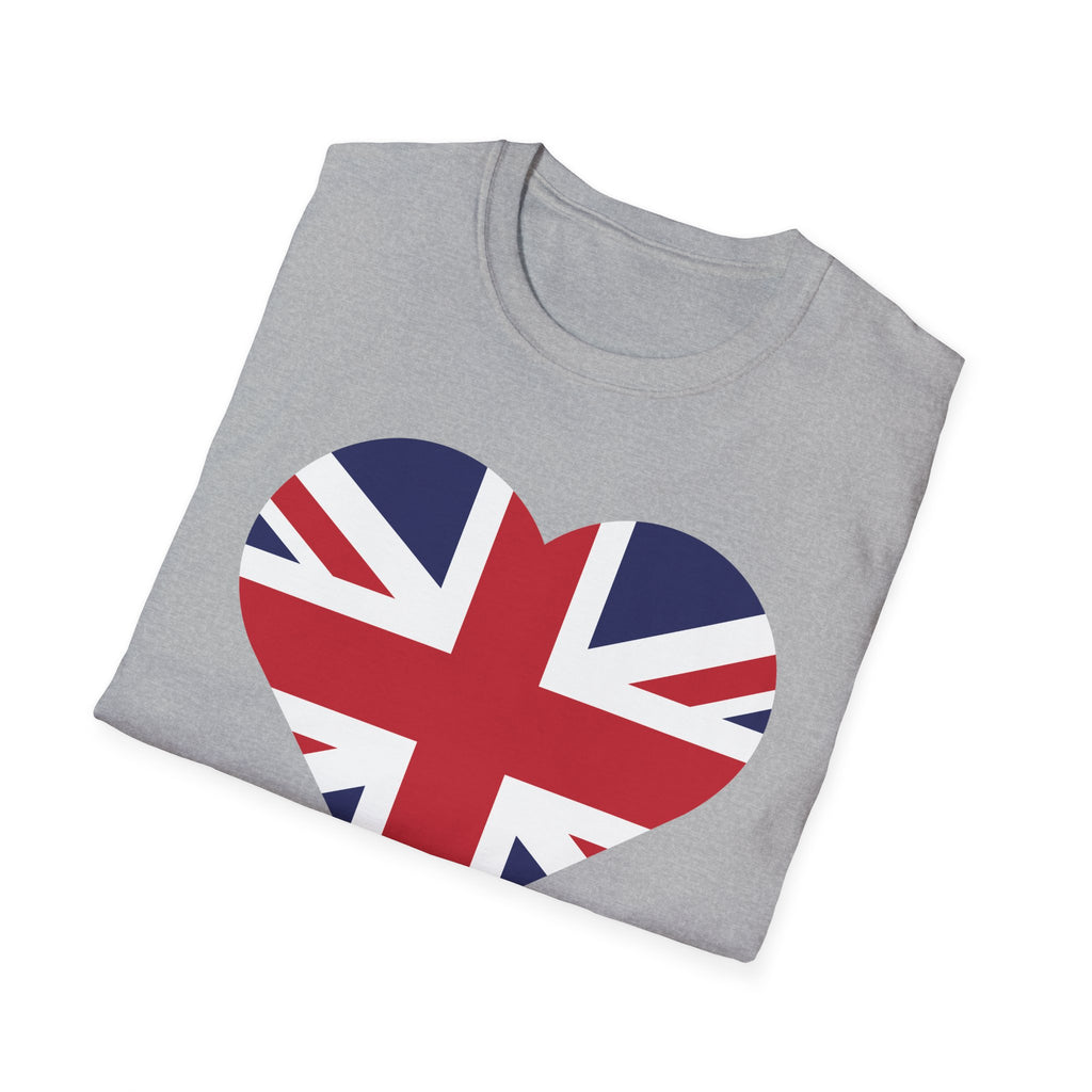 British Heart Flag T-Shirt — Union Jack Heart Patriotic Tee