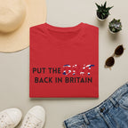 Put the Brit Back in Britain T-Shirt — Patriotic British Flag Slogan Tee