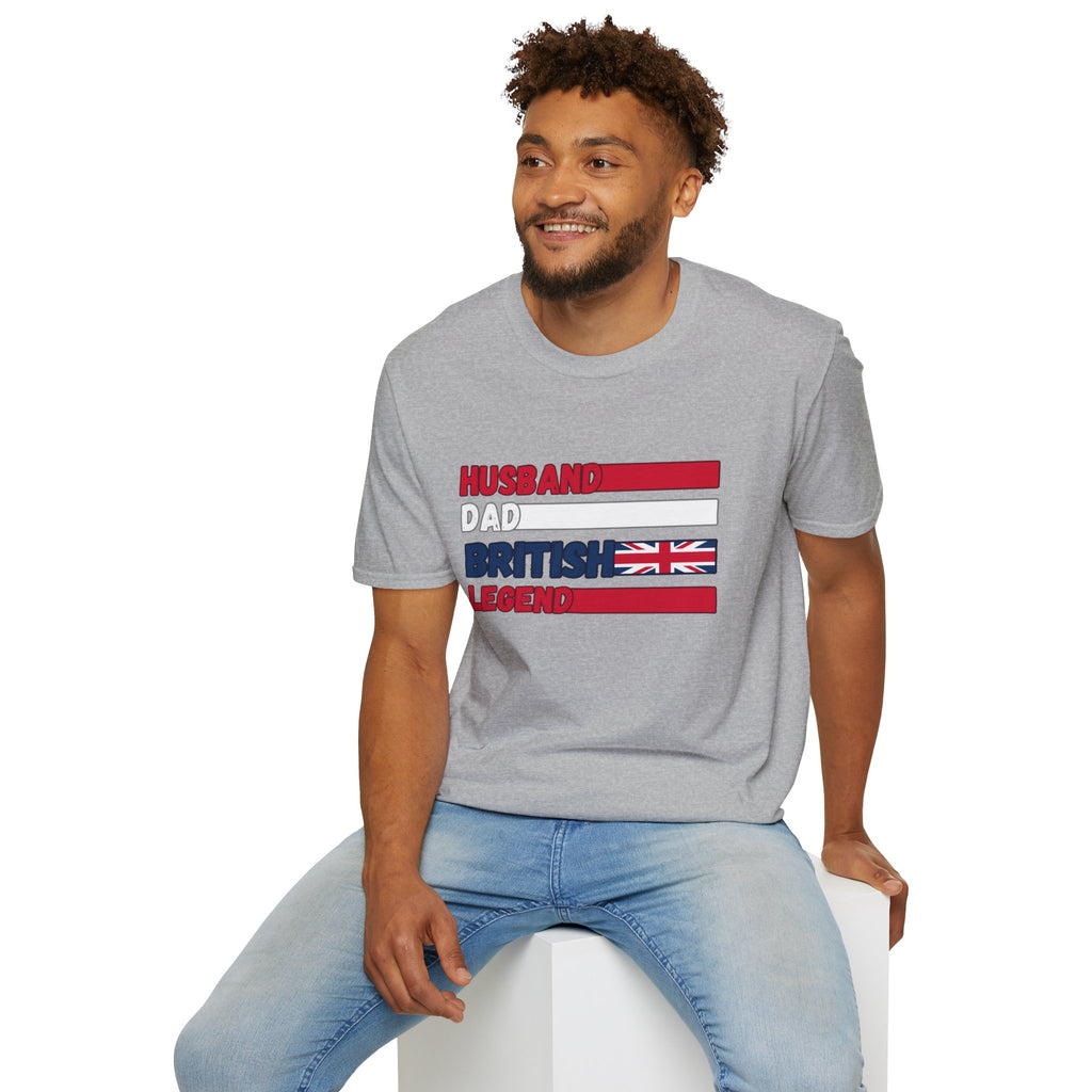 British Legend T-Shirt — 'Husband Dad British Legend' Graphic Tee