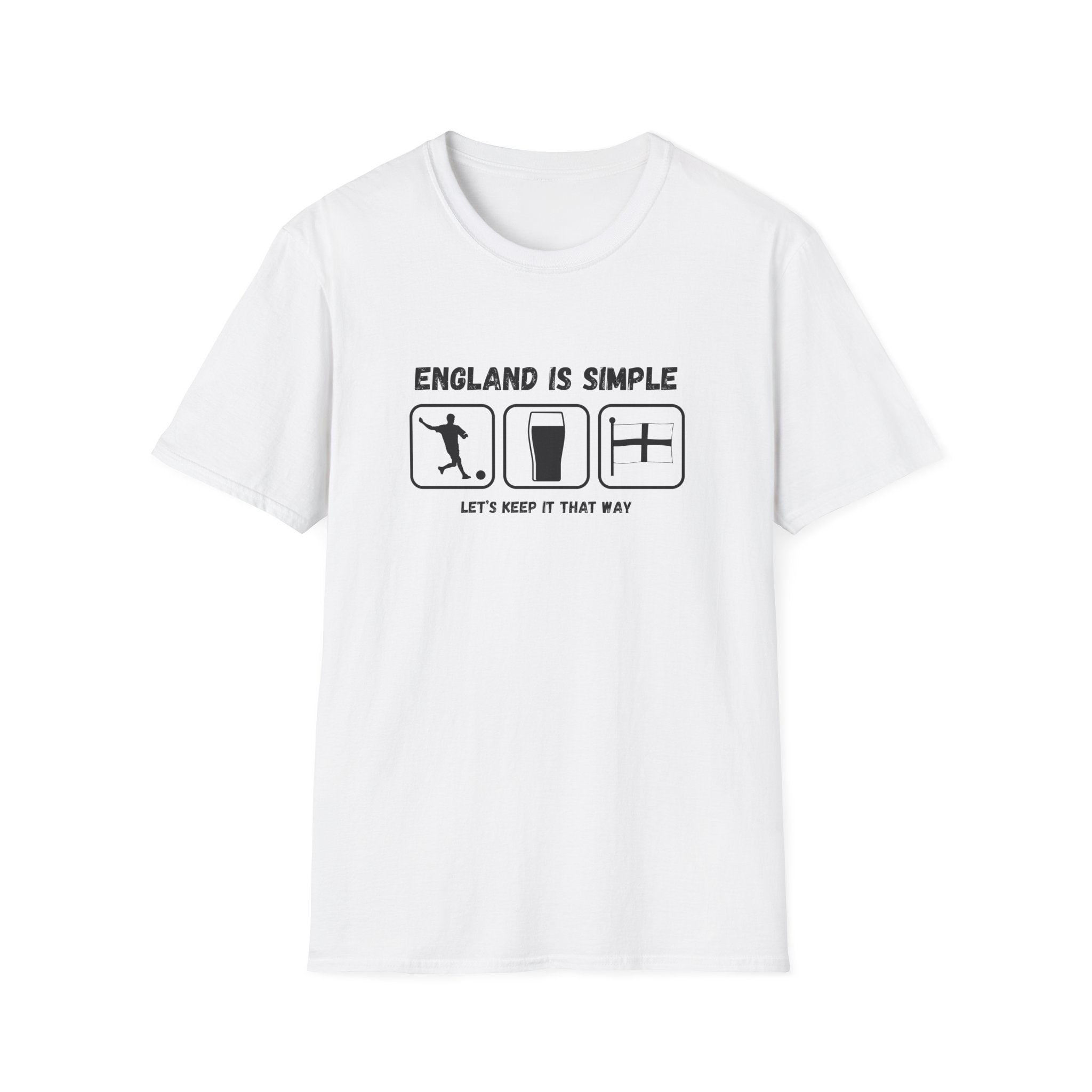 England Is Simple T-Shirt — Football, Pint & Flag Tee (Let’s Keep It That Way)