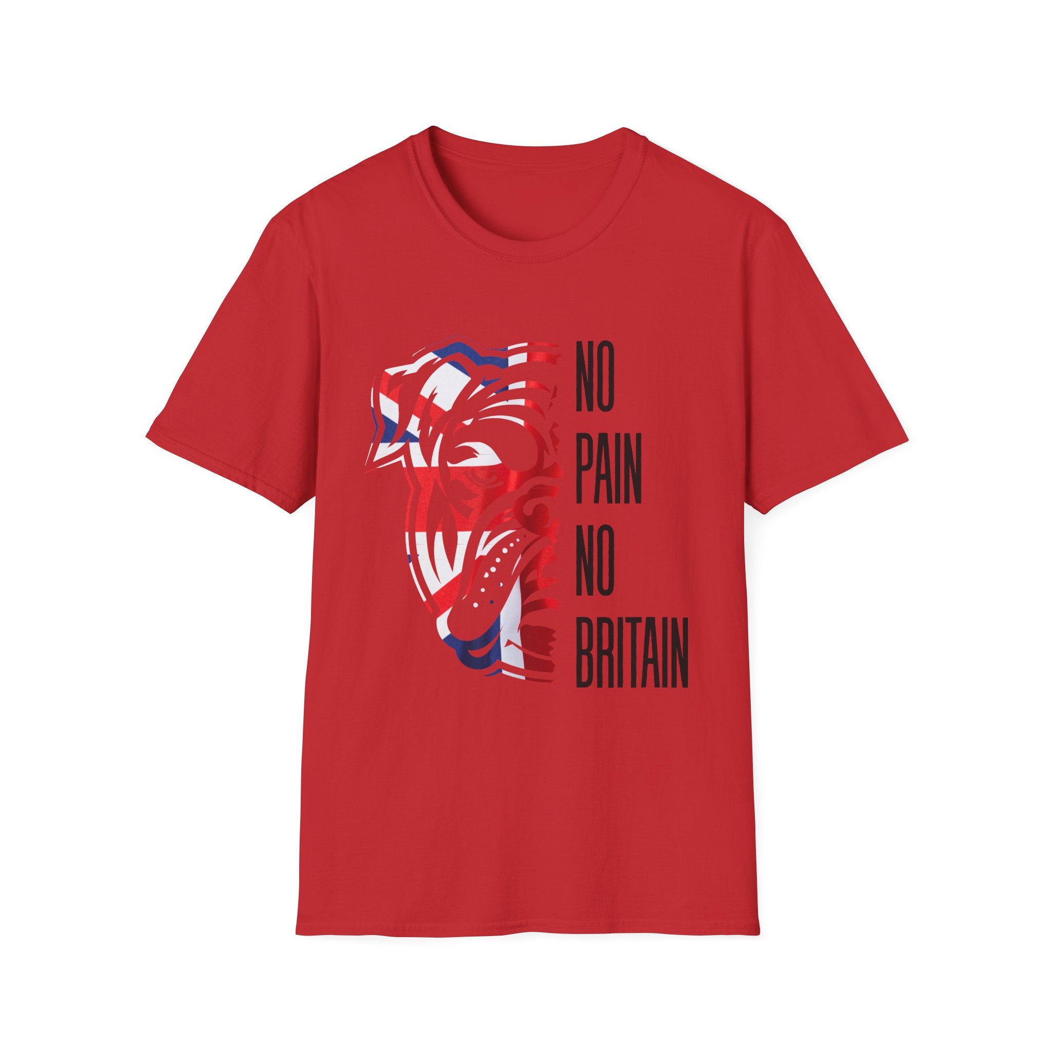 T-Shirt — 'No Pain No Britain' British Flag Bulldog Graphic