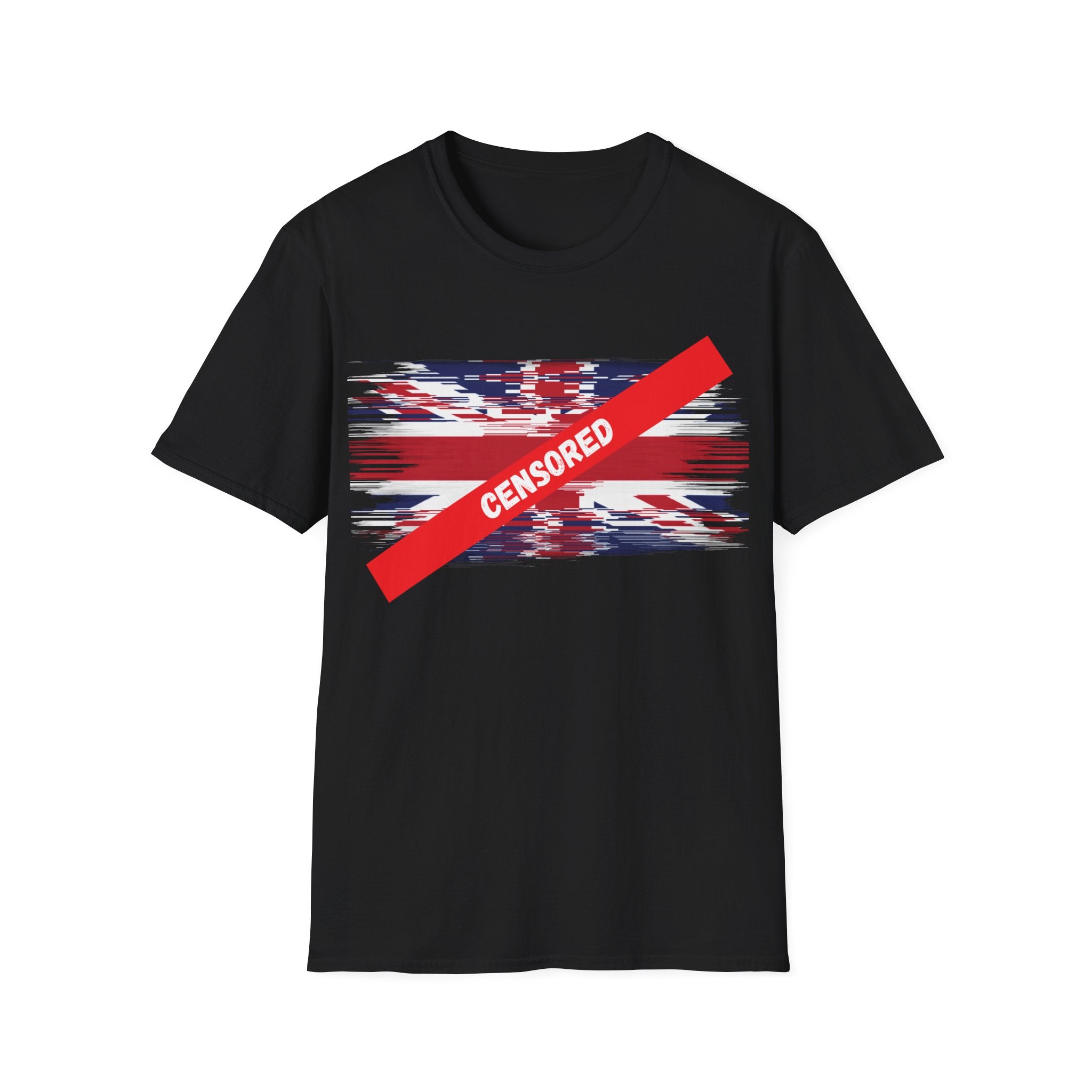 Censored Union Jack T-Shirt — British Political Flag Tee