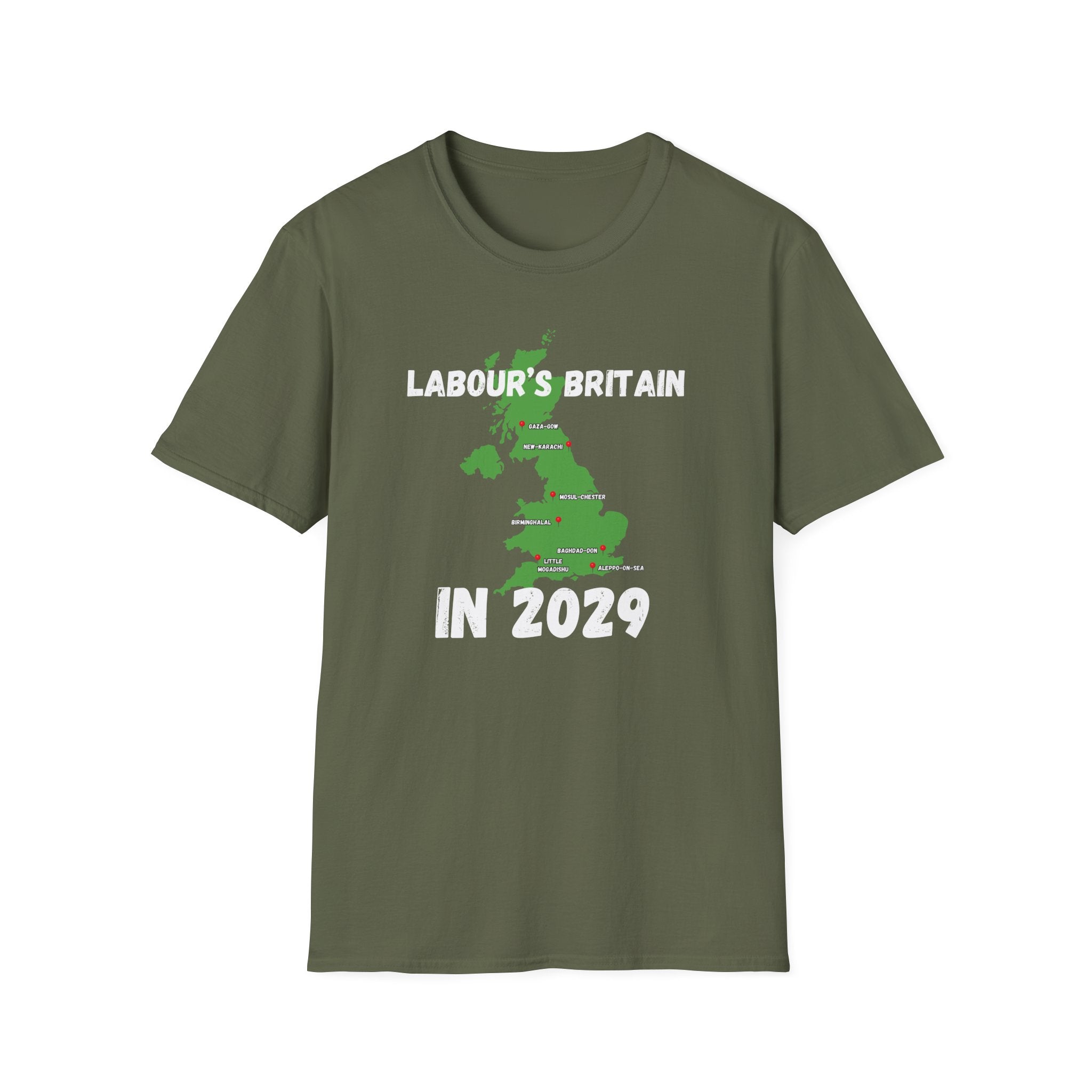 Political T-Shirt — "Labour's Britain in 2029" UK Map Parody