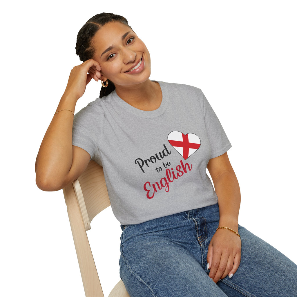 Proud to be English T-Shirt — Heart Flag England Tee