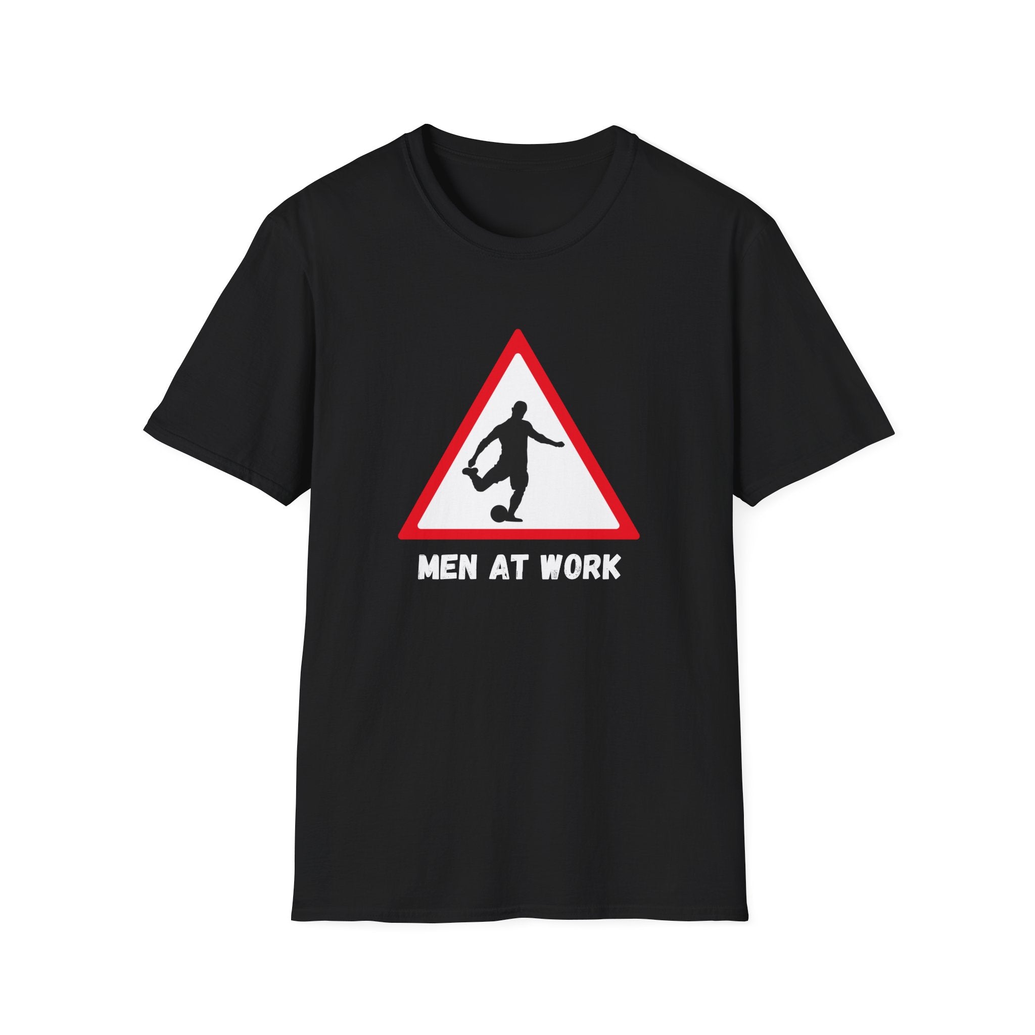 Men at Work Roadside Sign T-Shirt — British Humour T-Shirt