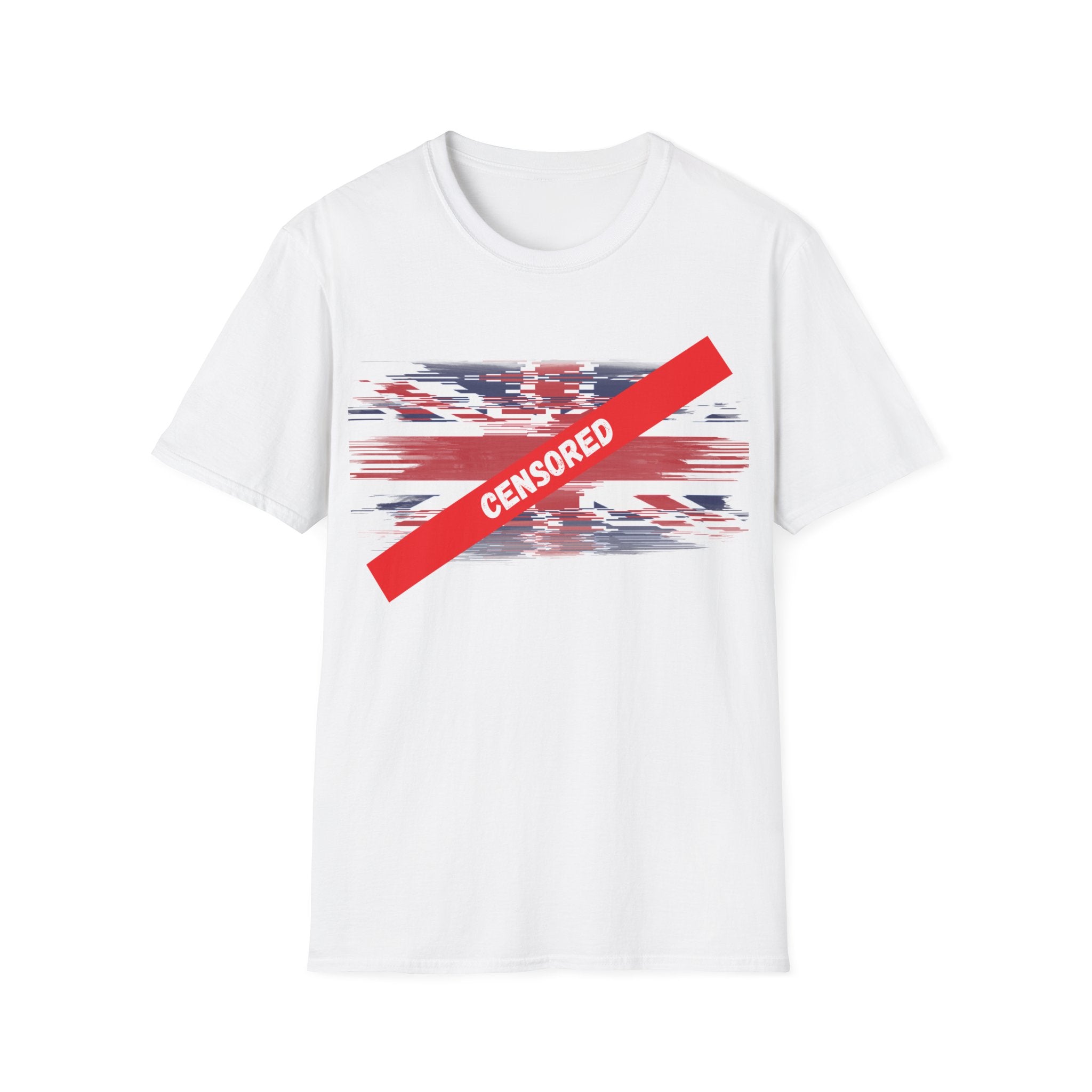 Censored Union Jack T-Shirt — British Political Flag Tee
