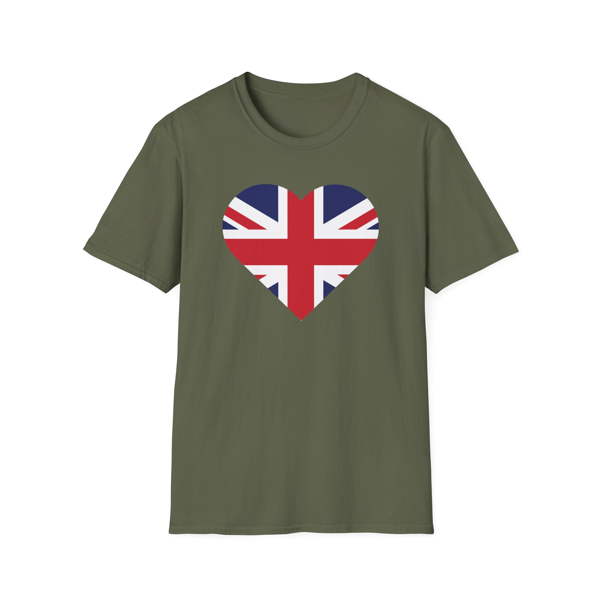 British Heart Flag T-Shirt — Union Jack Heart Patriotic Tee