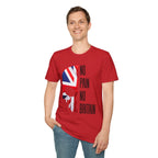 T-Shirt — "No Pain No Britain" Union Jack Skull Graphic Tee