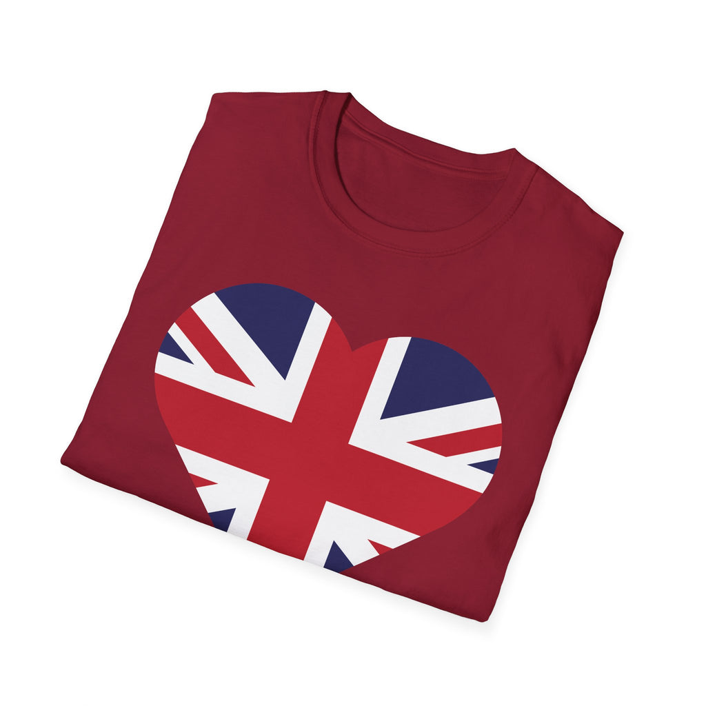 British Heart Flag T-Shirt — Union Jack Heart Patriotic Tee