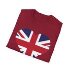 British Heart Flag T-Shirt — Union Jack Heart Patriotic Tee