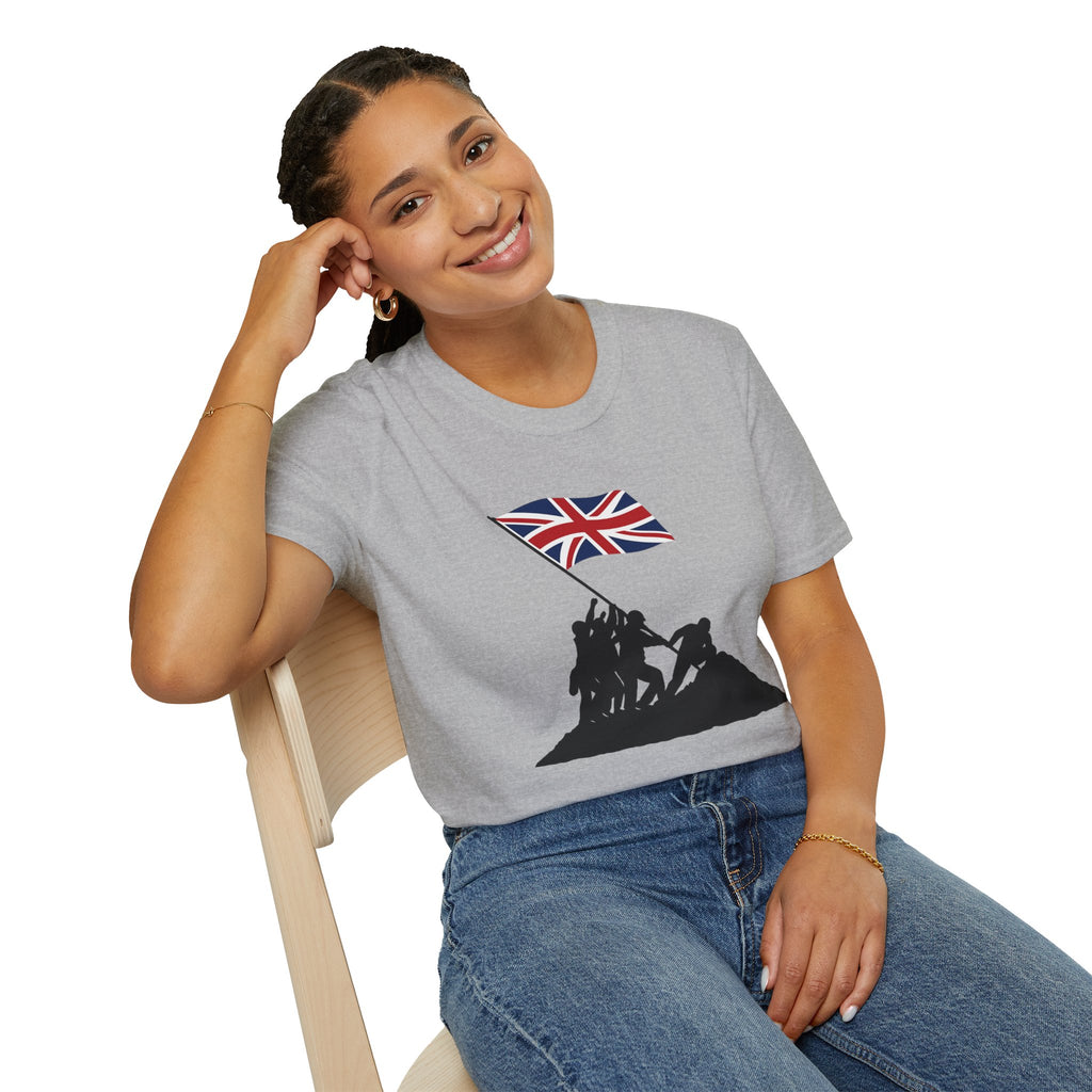 Raising Our Colours T-Shirt (no slogan) — British Flag Patriotic Tee - Our Colours