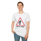 Men at Work Roadside Sign T-Shirt — British Humour T-Shirt
