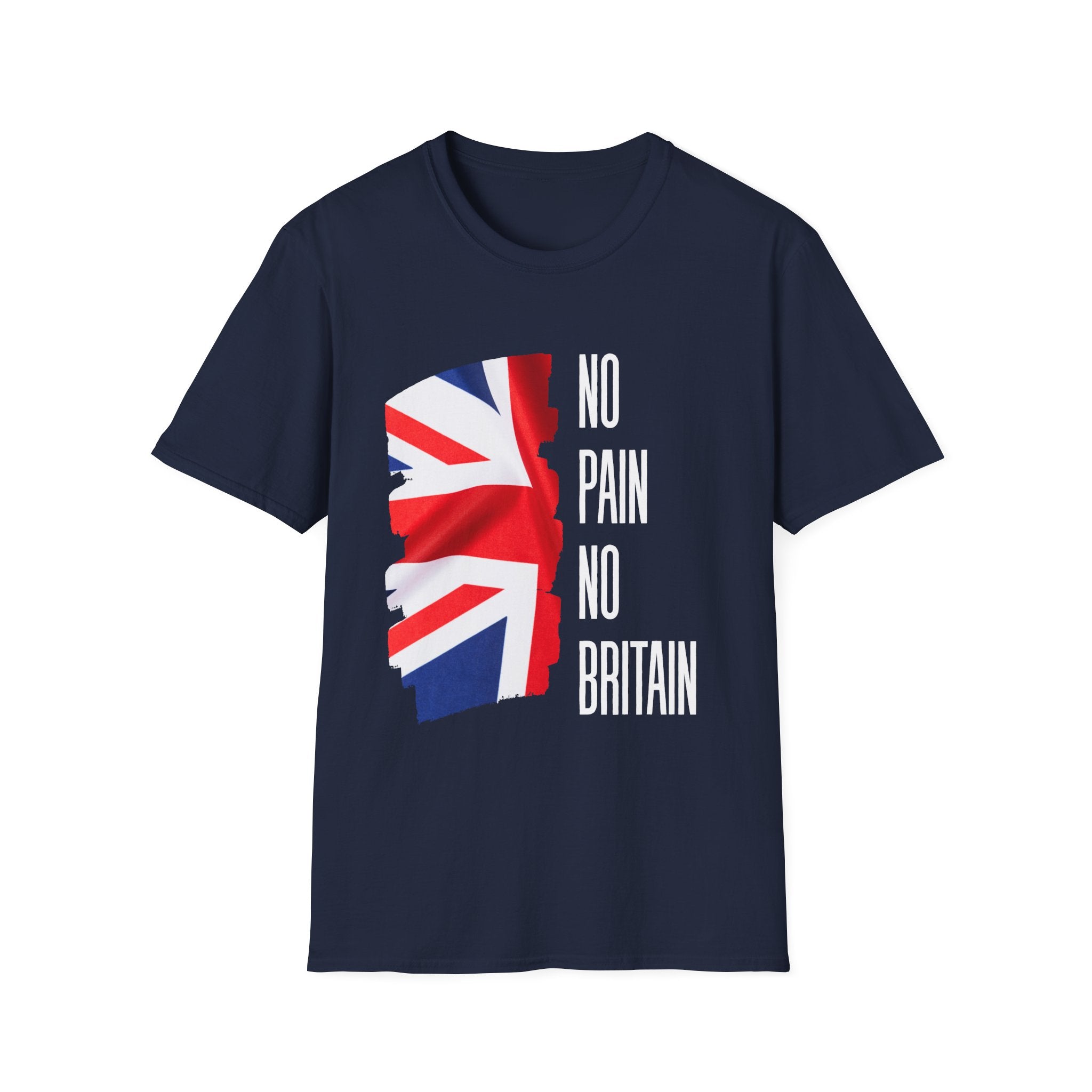 T-Shirt — "No Pain No Britain" Union Jack Graphic