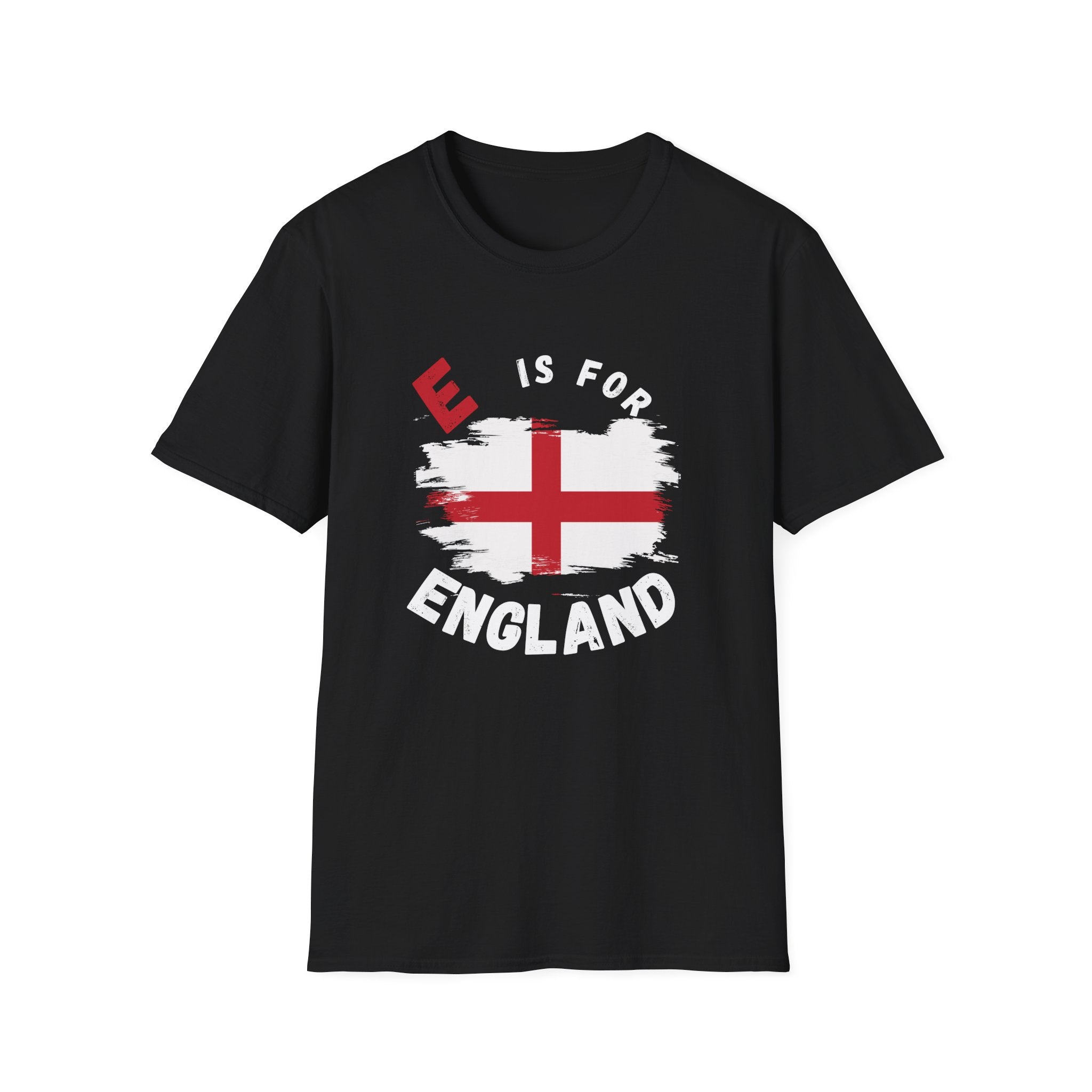 E is for England T-Shirt — English Flag Patriotic Tee